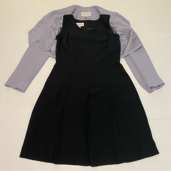 36.EVAN-PICONE dress & jacket suit. Black & lavender size 4 - Picture 8 of 8